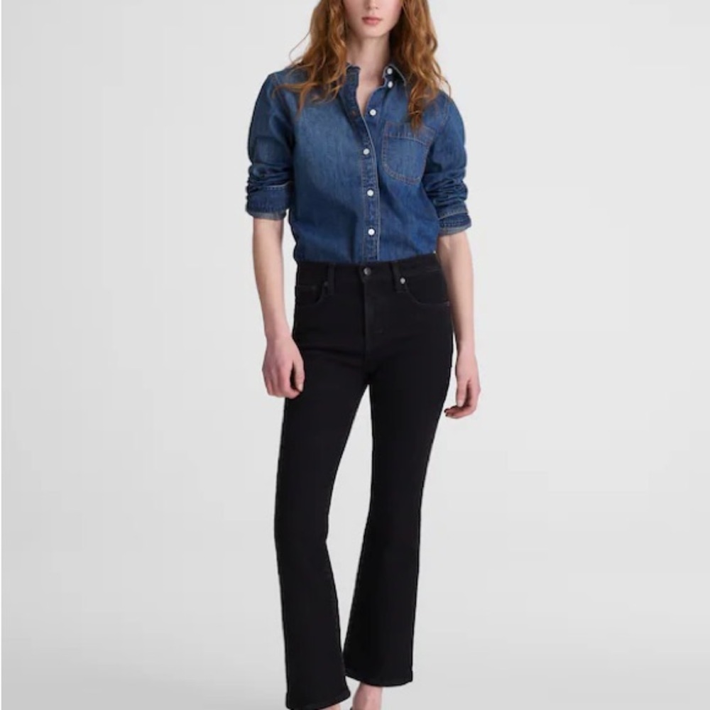 Madewell Flare Crop Jean in Super Stretch Denim